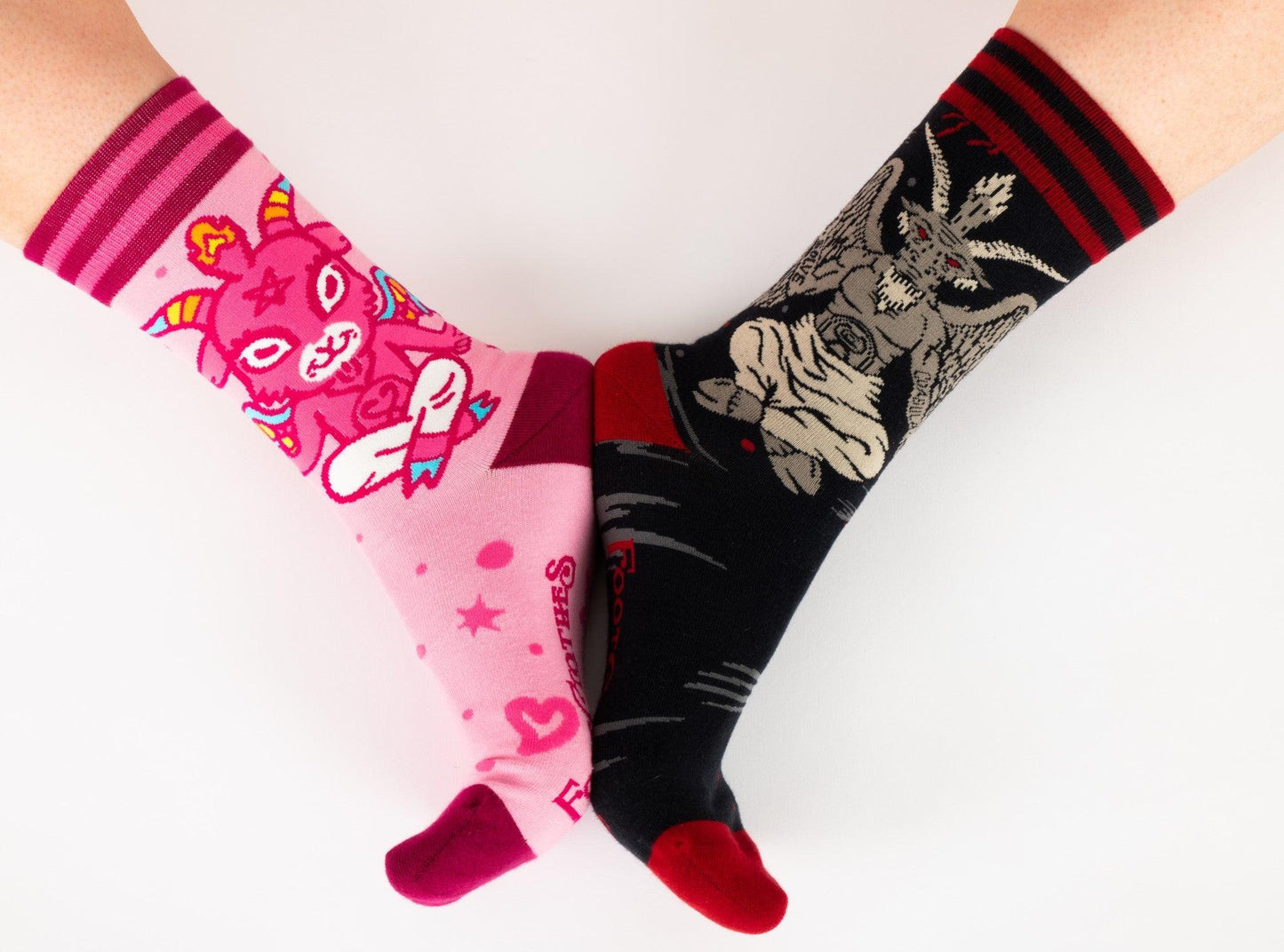 Cute Baphomet Goat Crew Socks