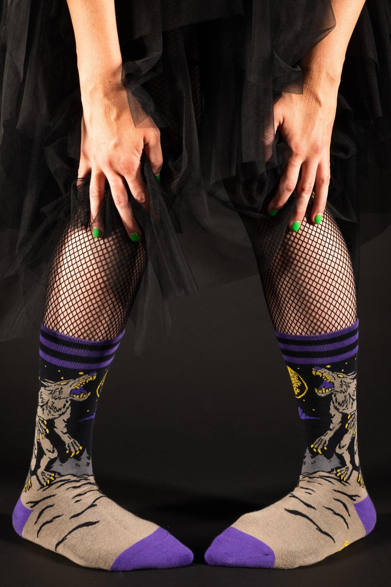 Evil AF Werewolf Crew Socks