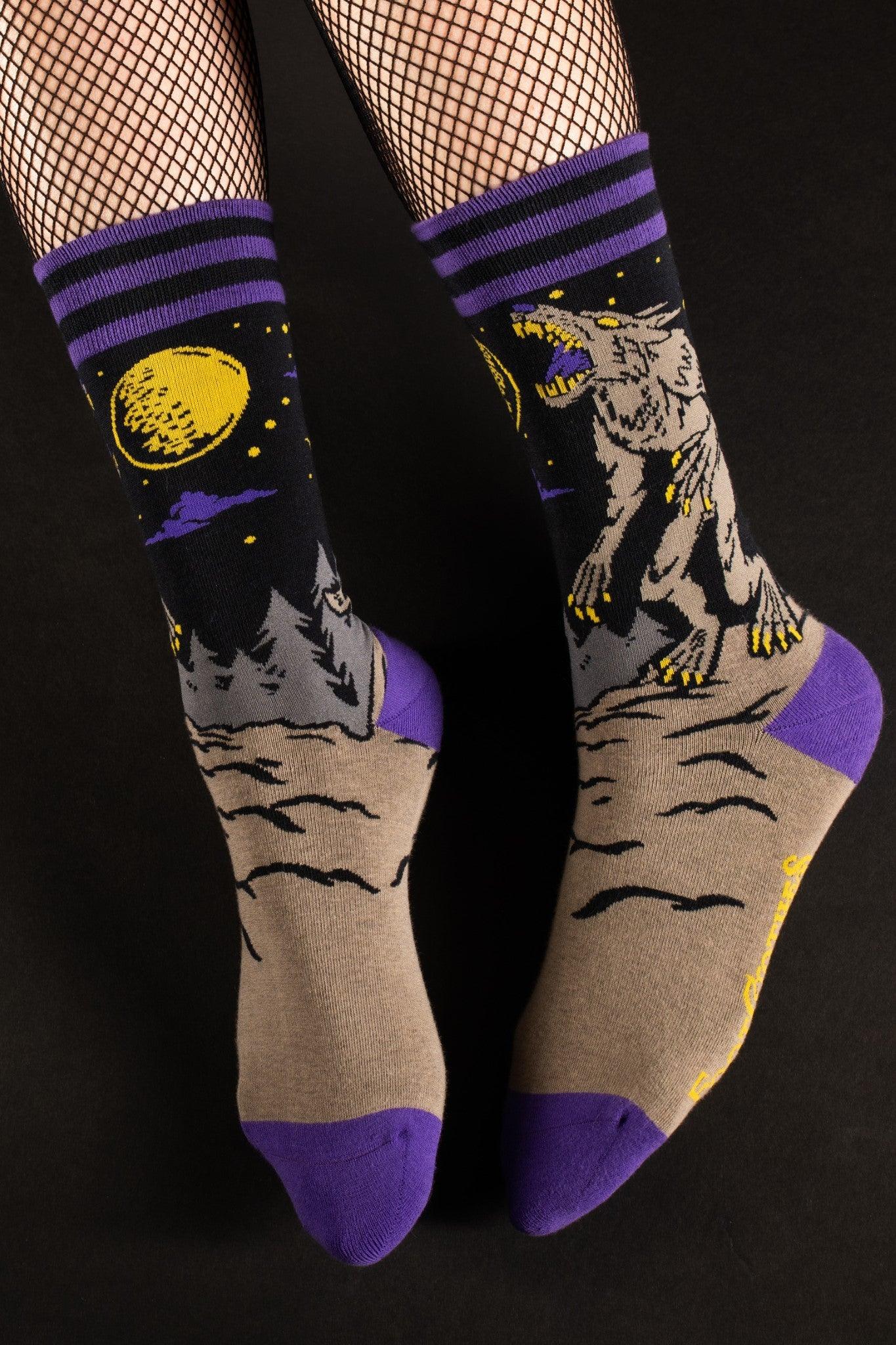 Evil AF Werewolf Crew Socks