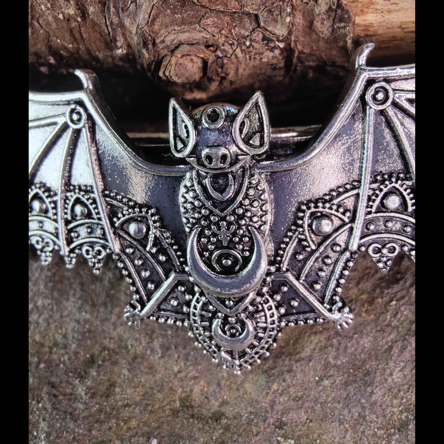 Filigree Bat French Barrette