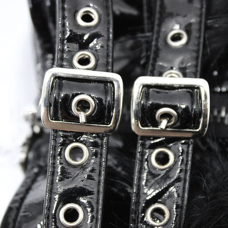 Crossraods Faux Fur and PU Jacket