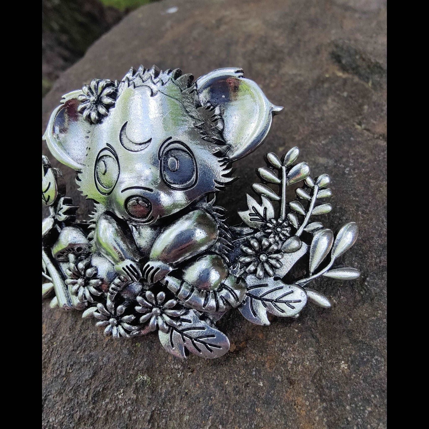 Celestial Opossum French Barrette