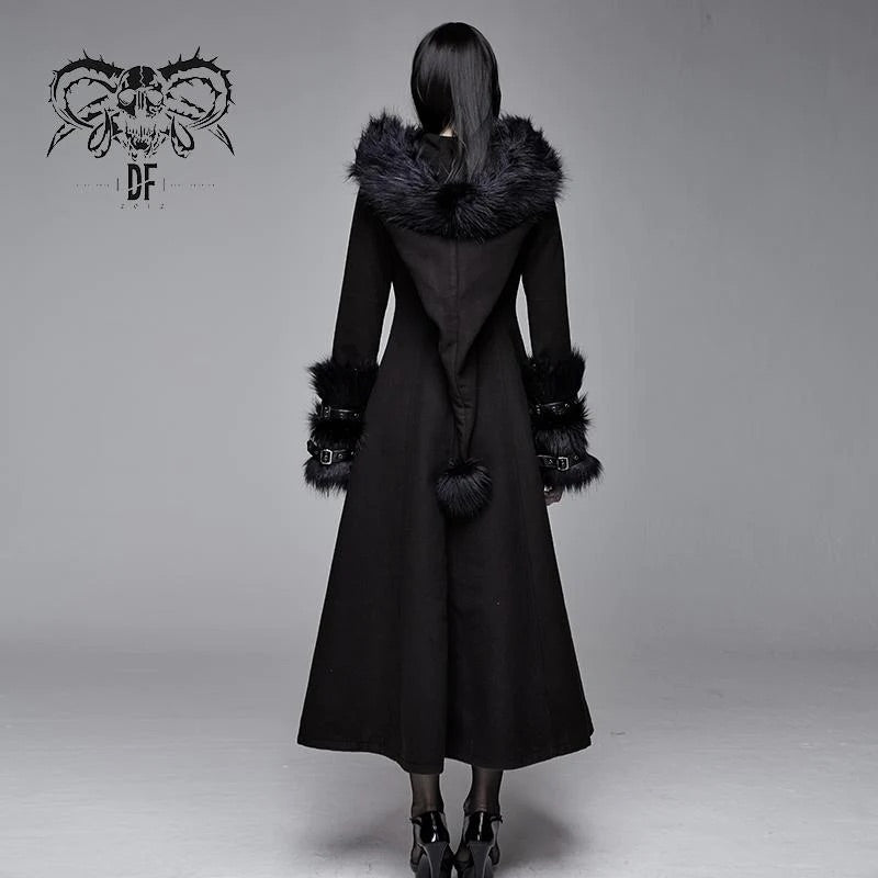 Baroness Long Gothic Faux Fur Coat