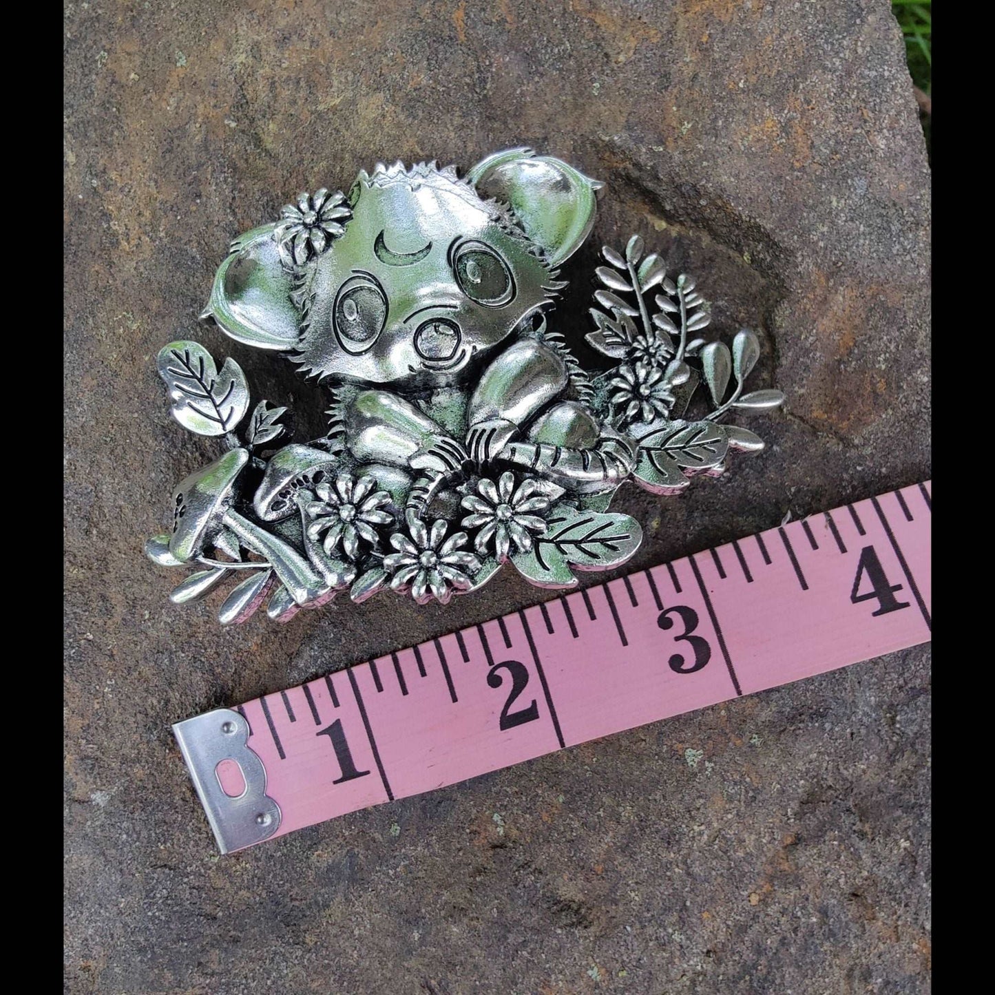 Celestial Opossum French Barrette