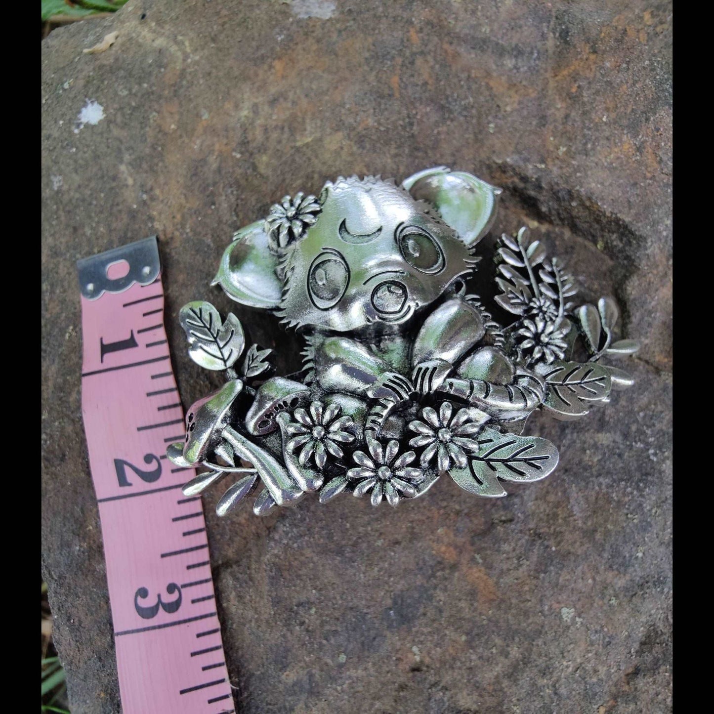 Celestial Opossum French Barrette