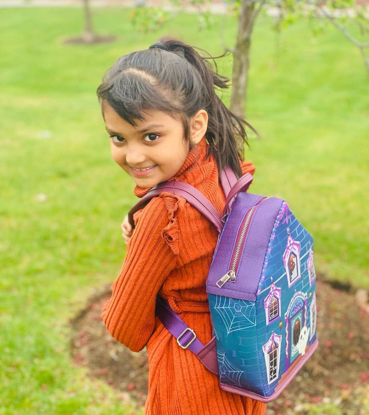 GLOW-IN-THE-DARK Haunted House Backpack 👻🏚️
