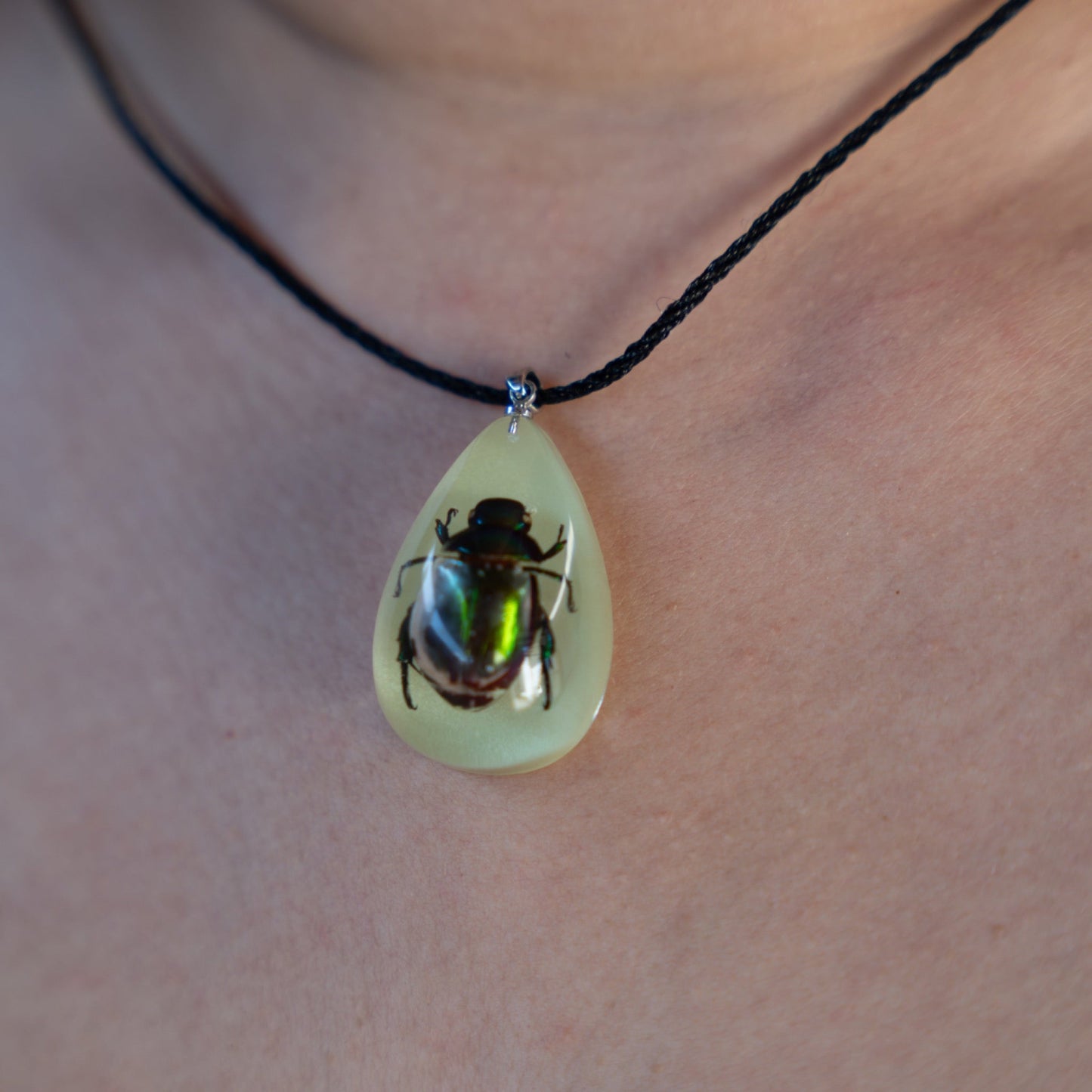 Beetle Pendant Necklace