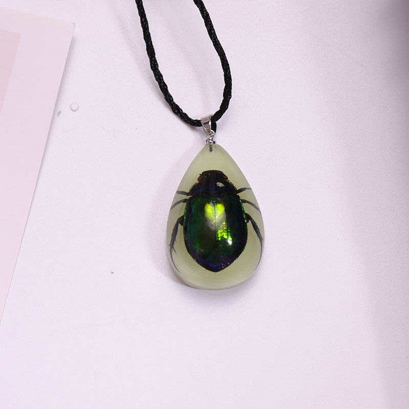 Beetle Pendant Necklace