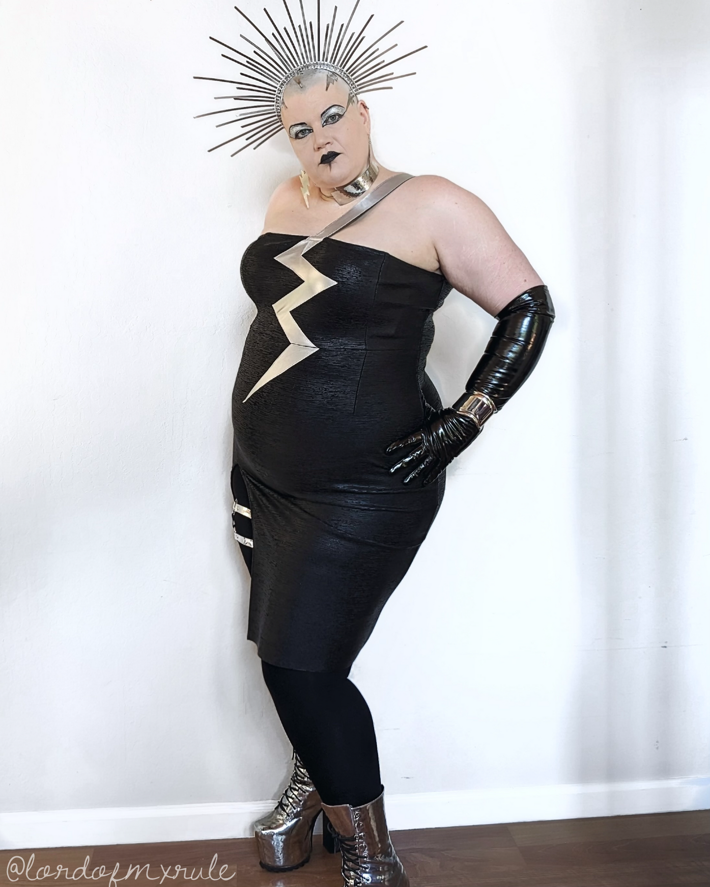 Lightning Asymmetrical Bandage Dress