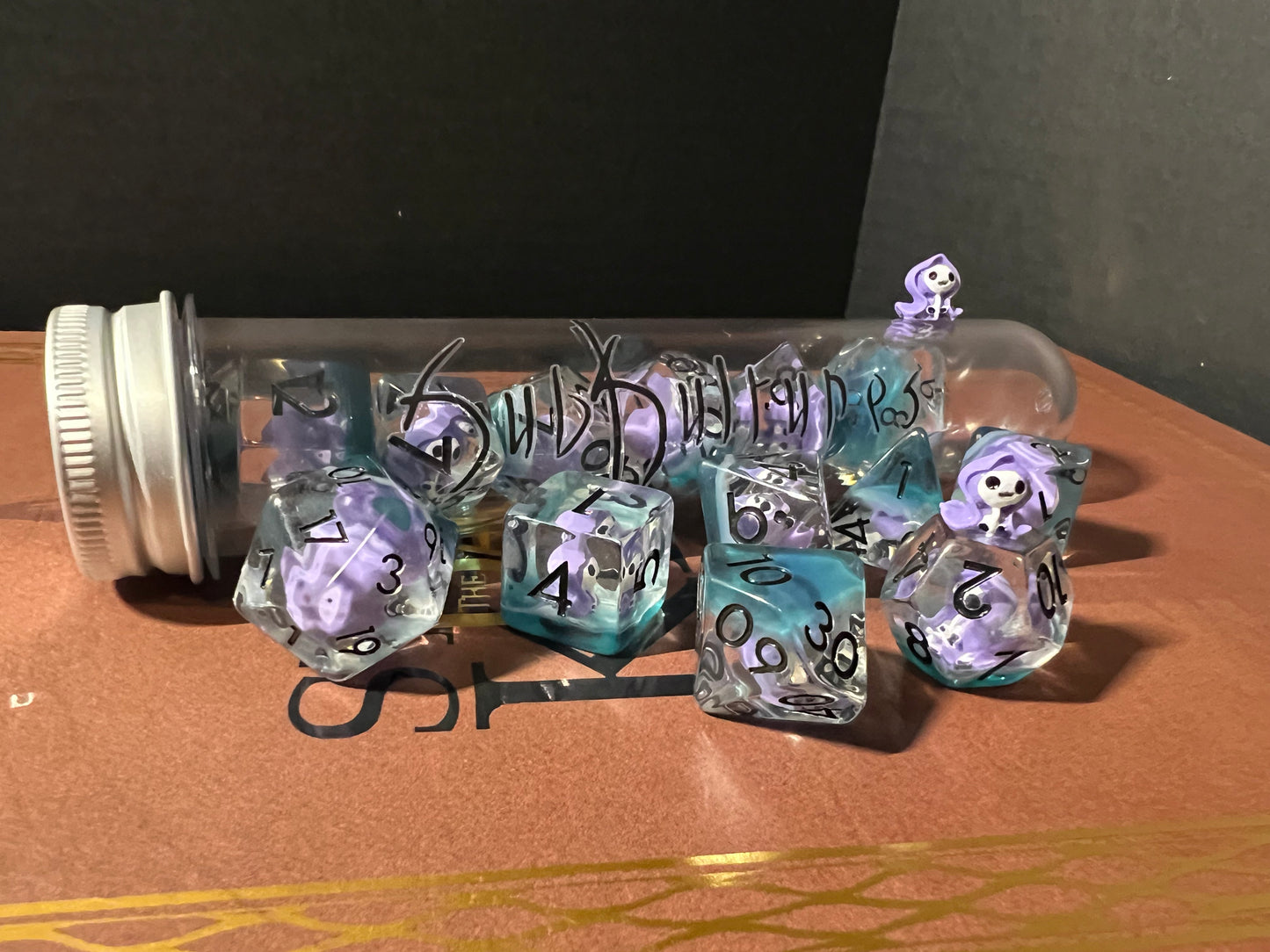 Purple Grim Reaper Dice Set