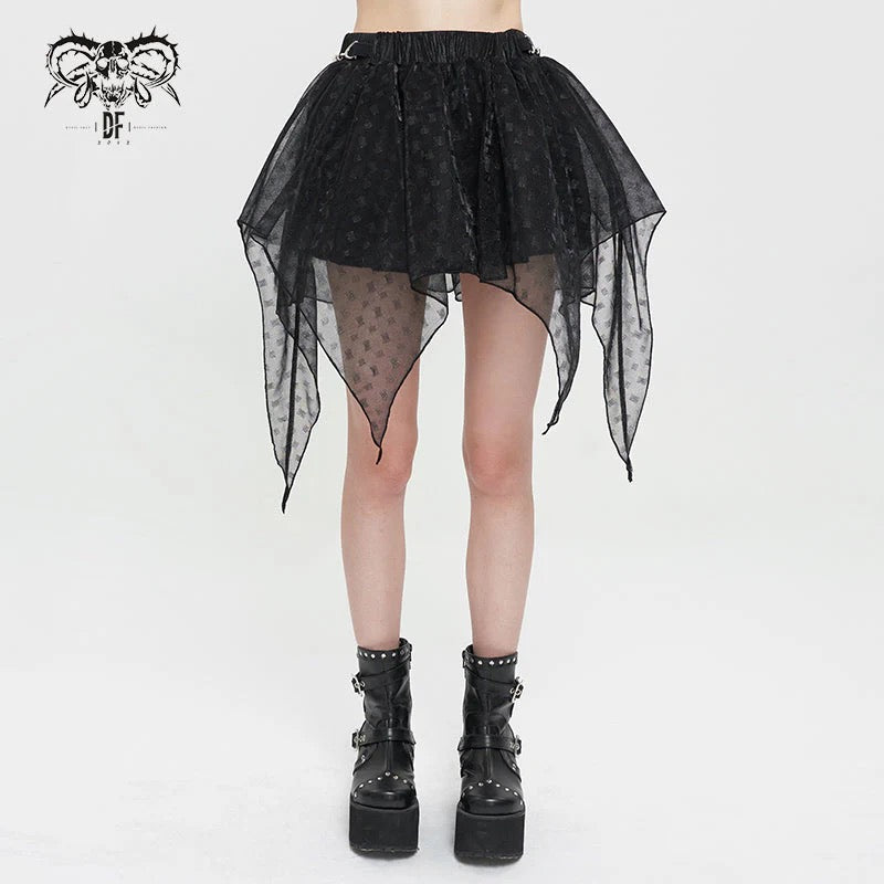 Sabbath Flaired Mesh Skirt