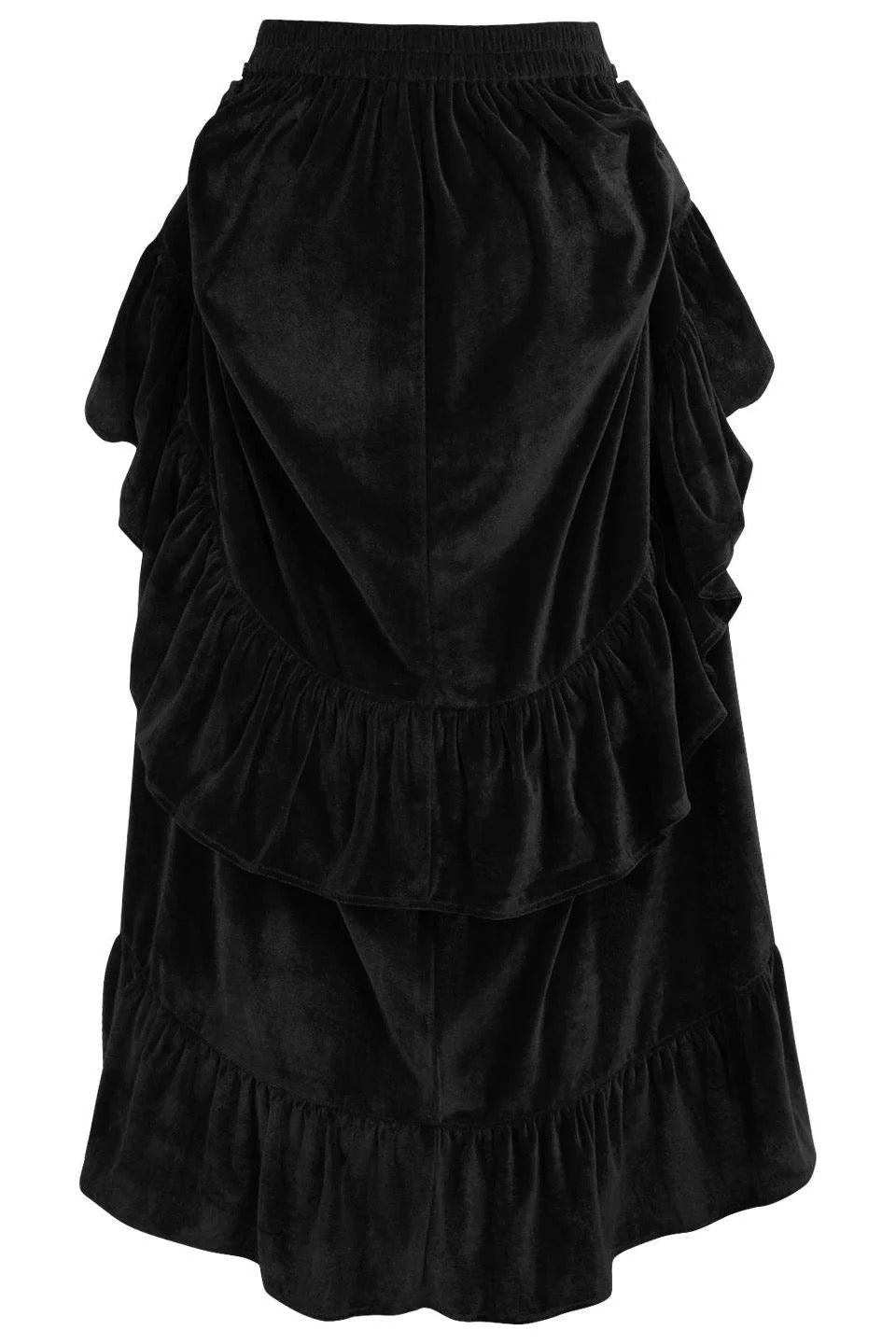 Black Velvet Bustle Skirt