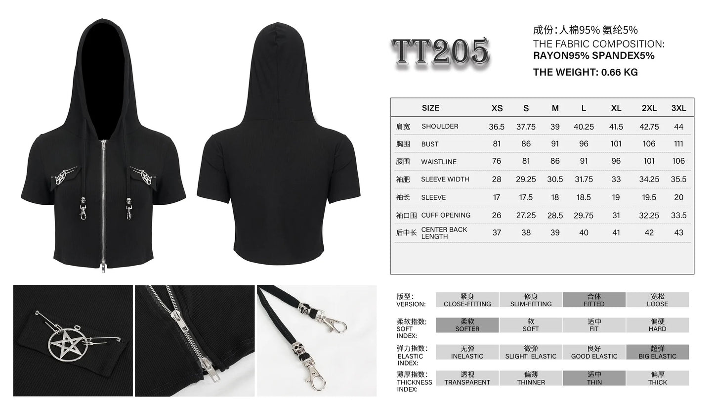 Cold Flames Cropped Hoodie