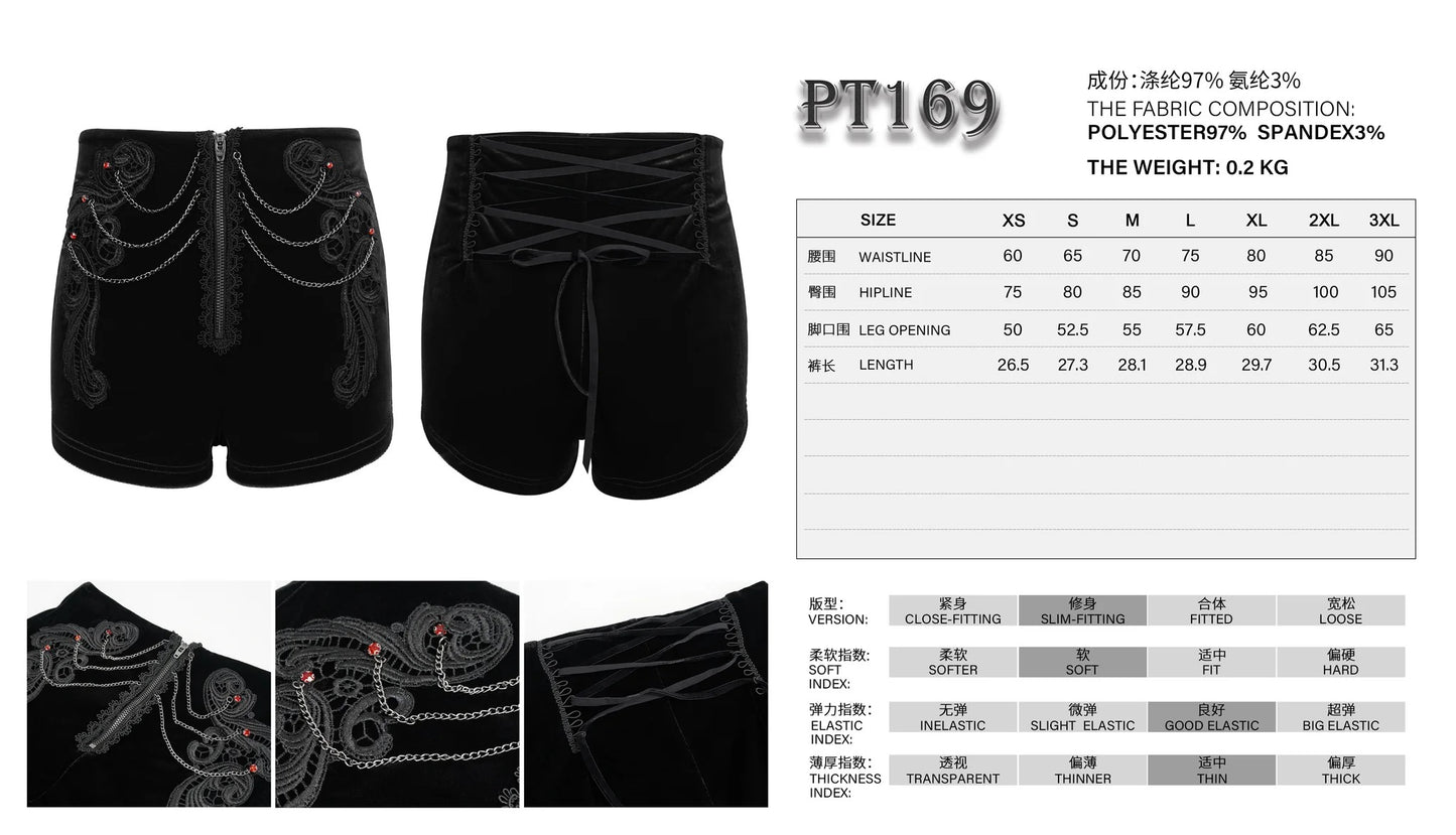 Living on Black Velvet Shorts