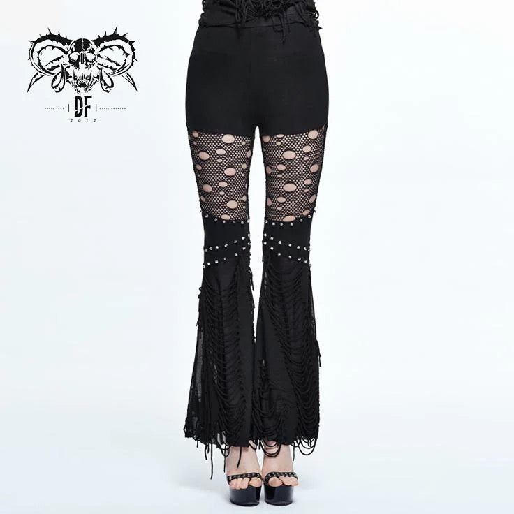 Mourn Distressed Flair Pants