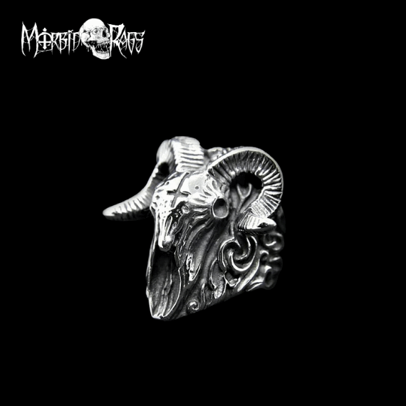 Jocelyn Goat Skull Ring