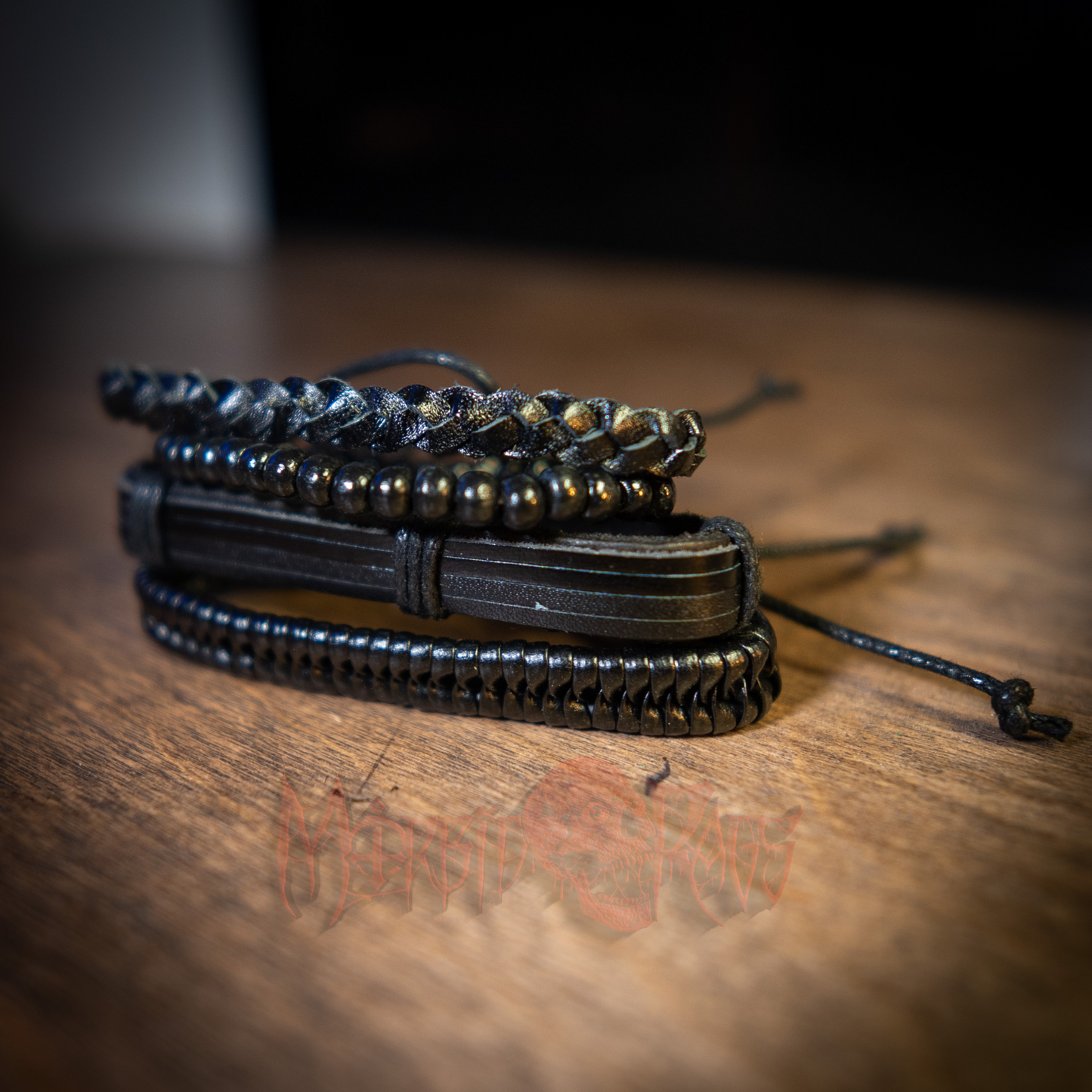 Rune Leather Bracelet