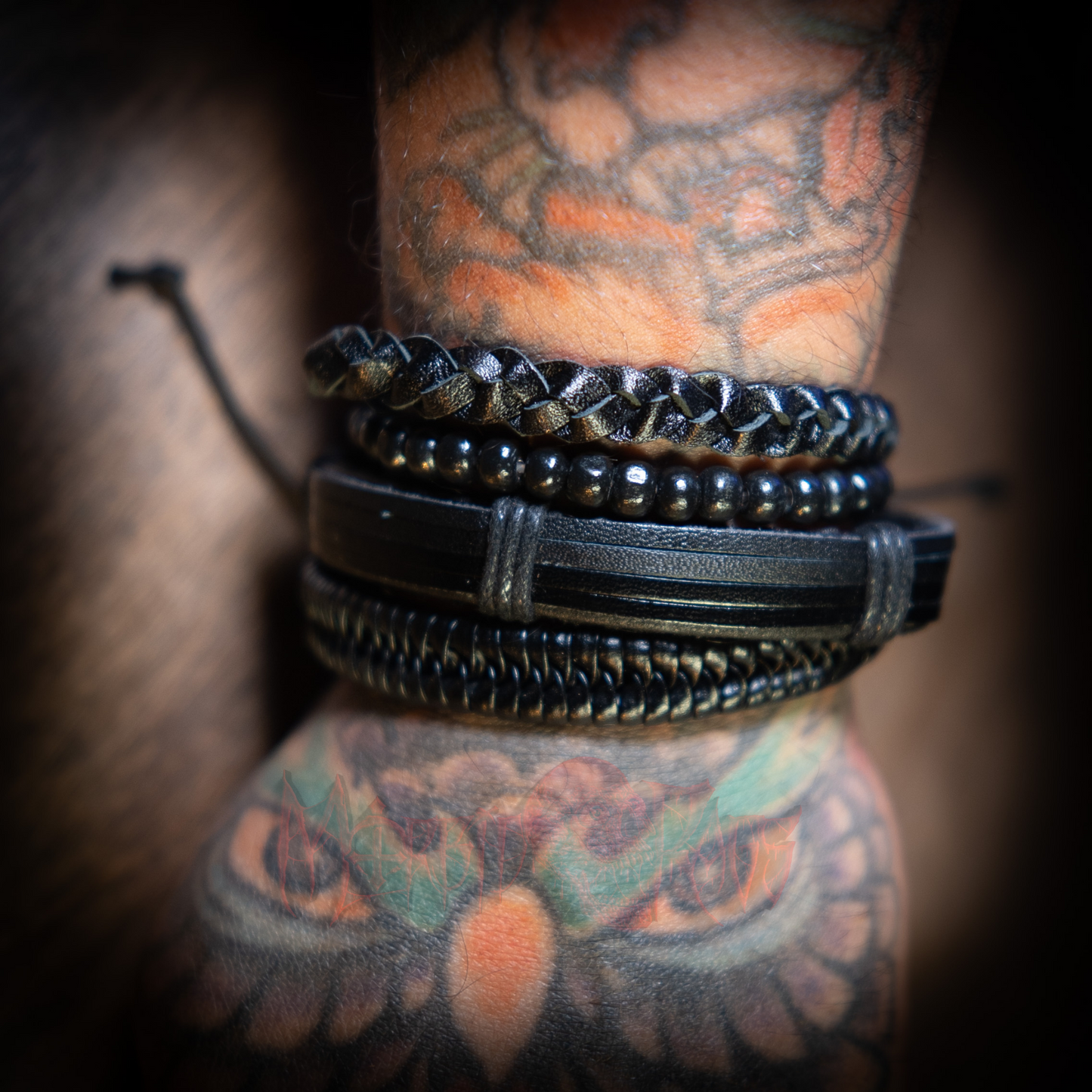 Rune Leather Bracelet