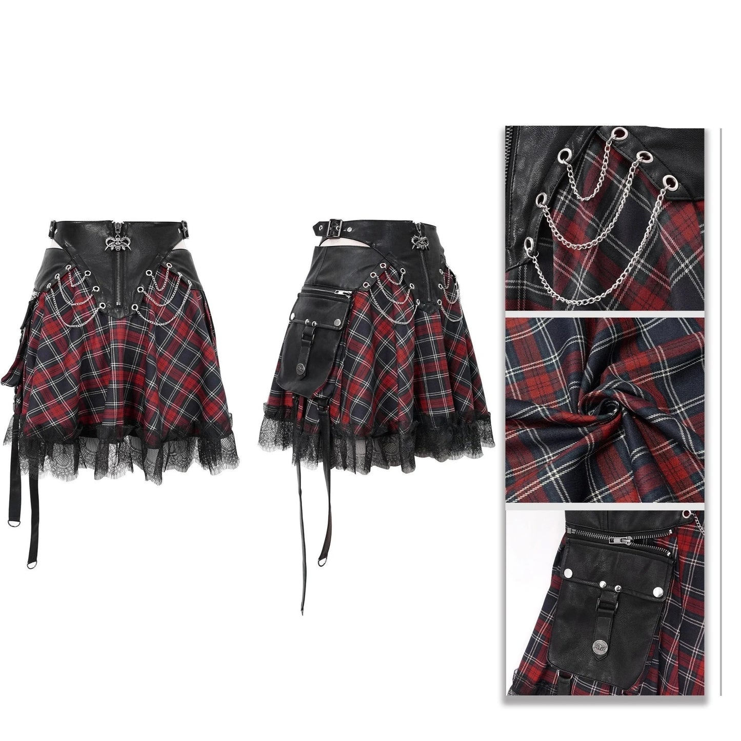 Noice Annoys Plaid skirt