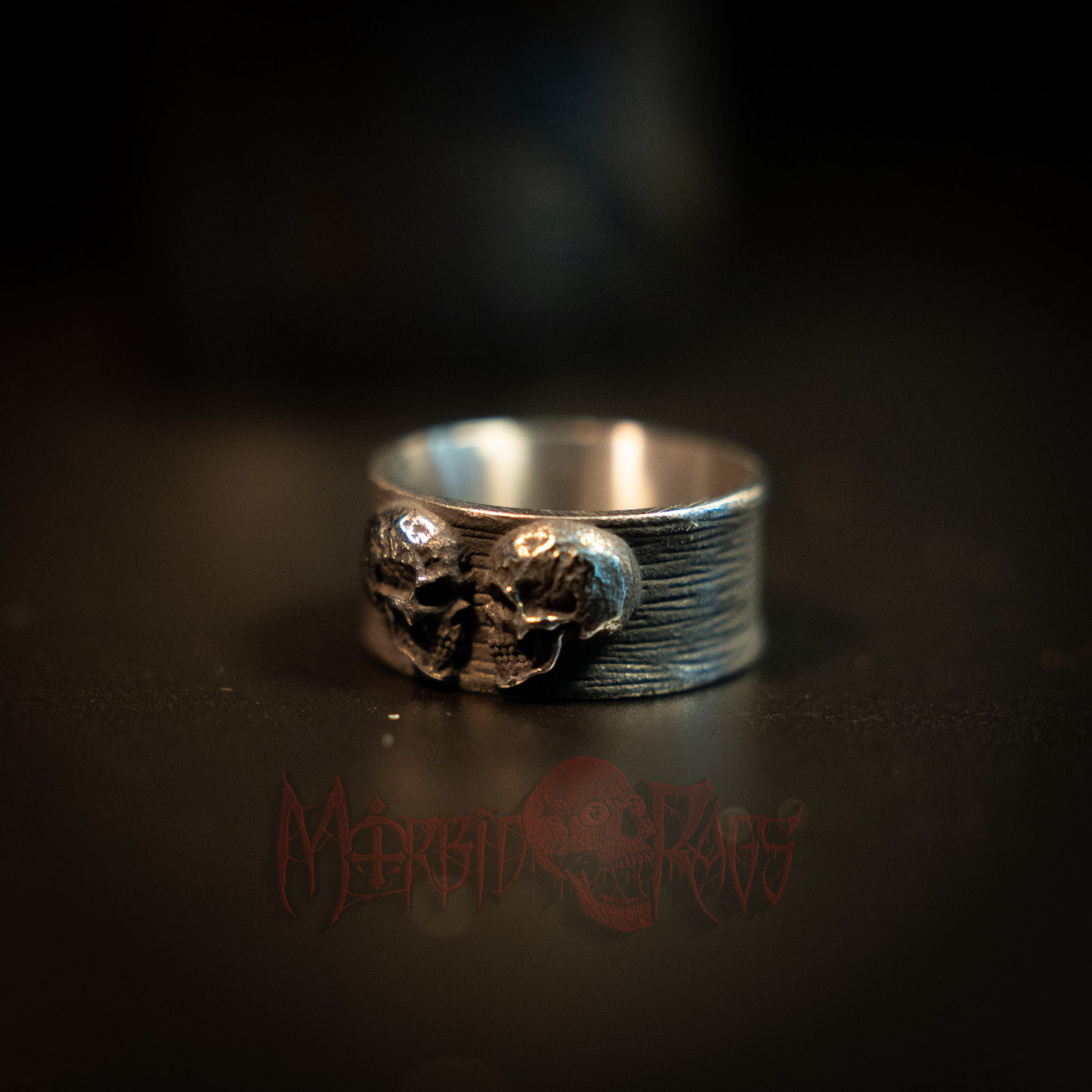 Saber Double Skulls Ring