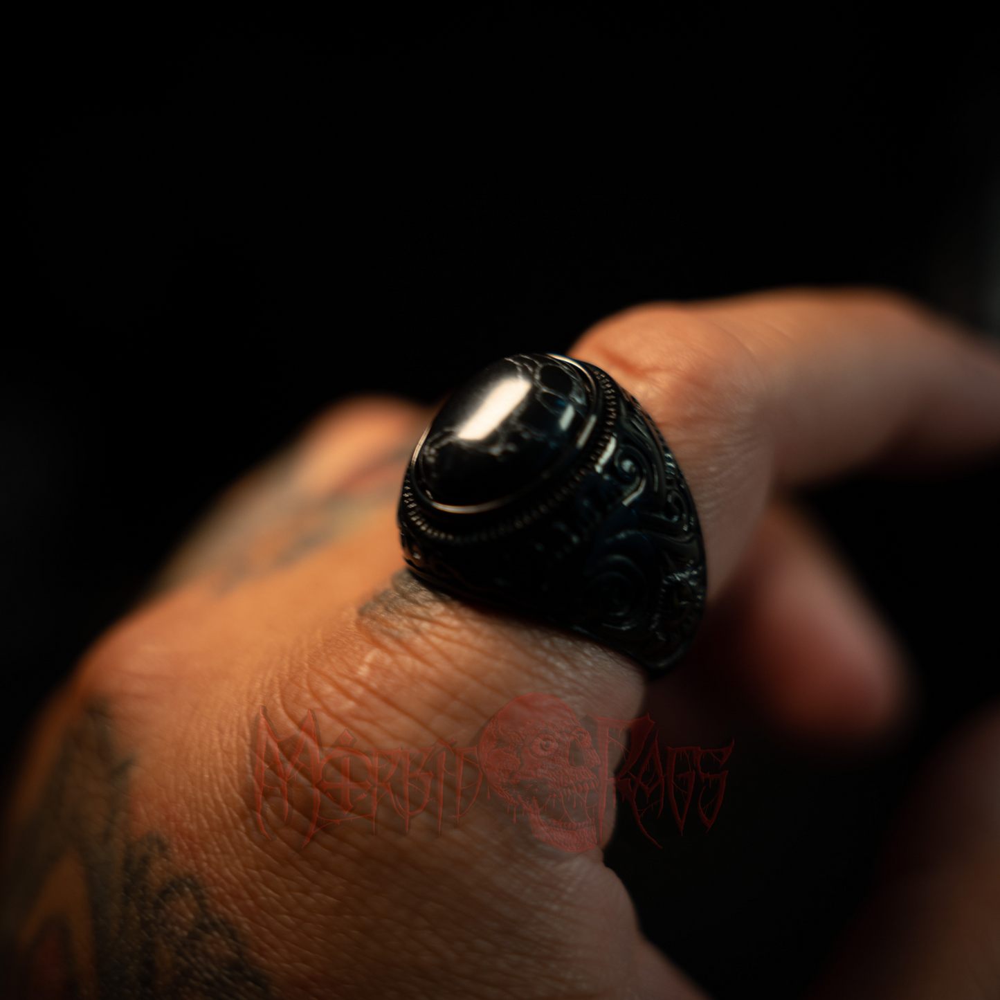 Wulfric Black Stone Ring