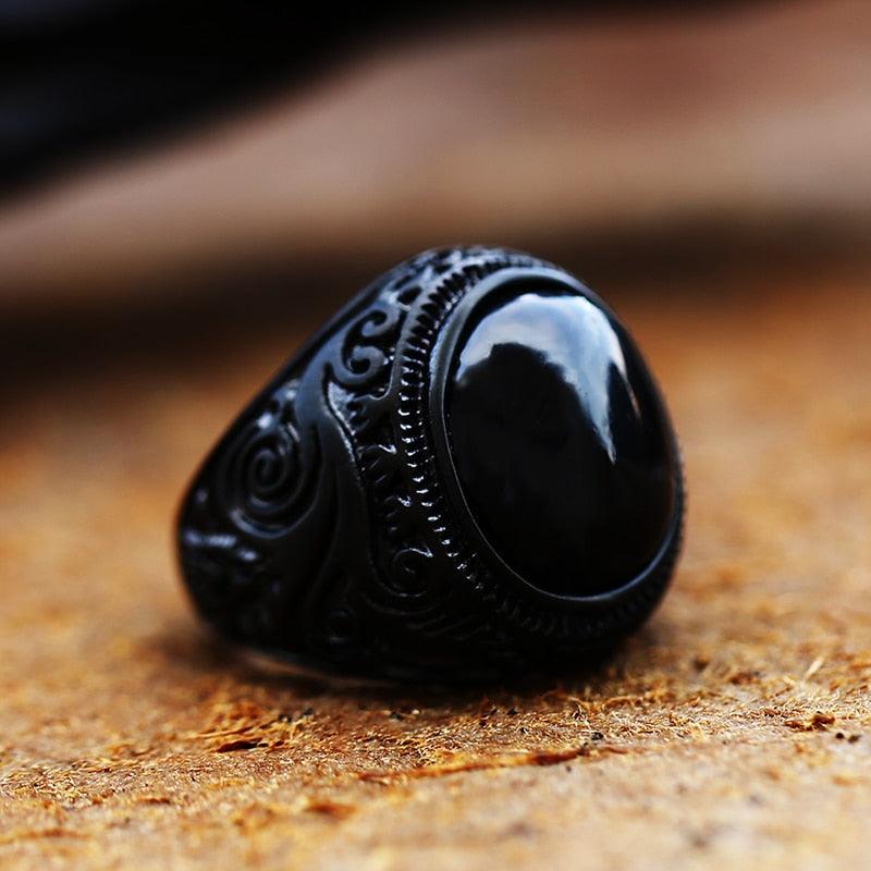 Wulfric Black Stone Ring