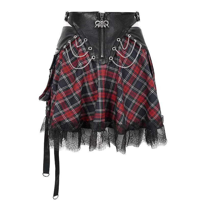 Noice Annoys Plaid skirt