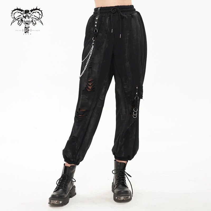 Trouble in Paradise Distressed Cargo Pants