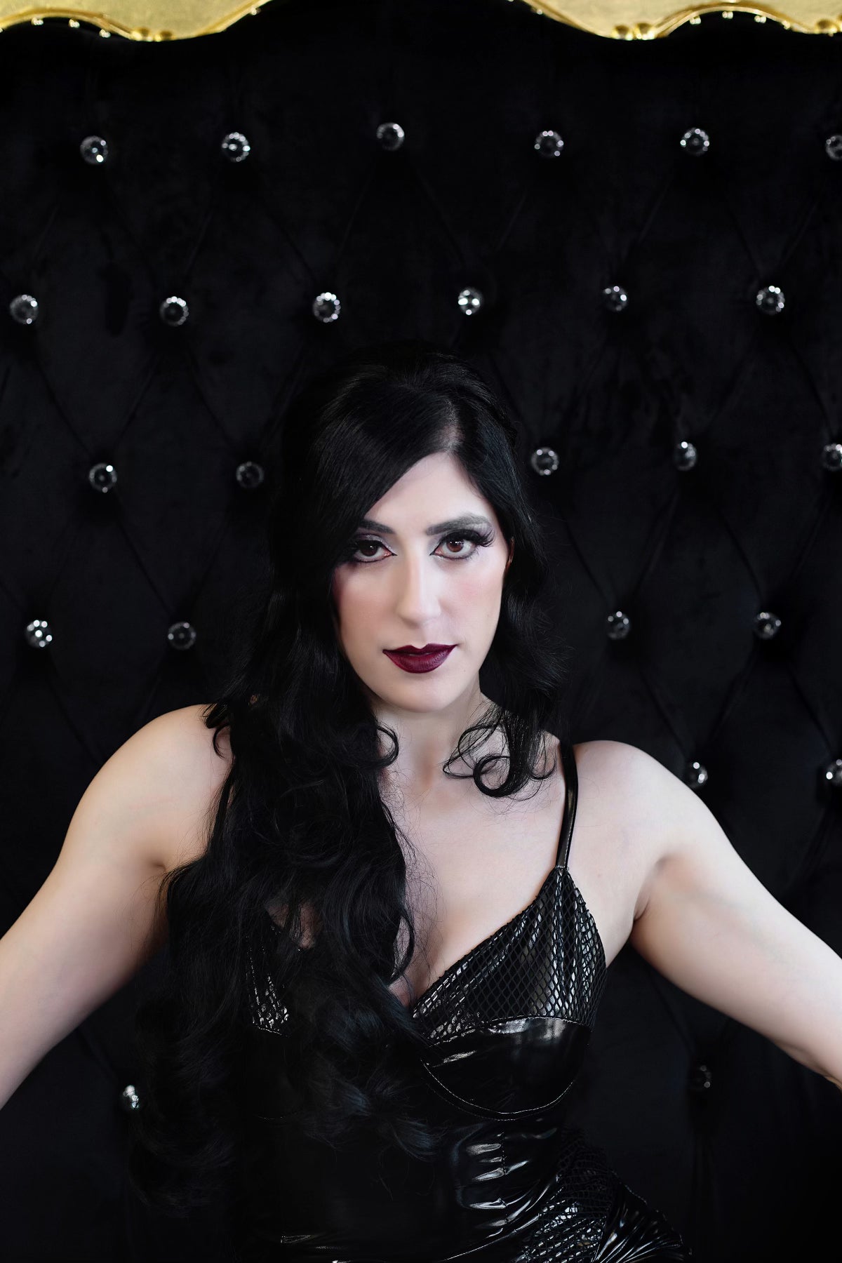Creature Vinyl Dress in Black