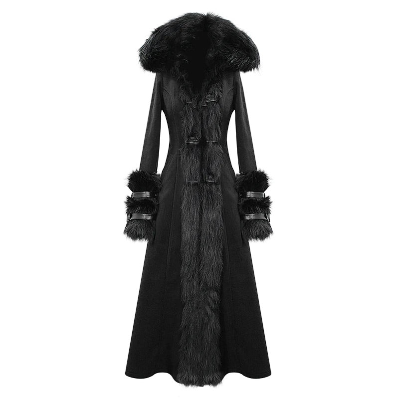 Baroness Long Gothic Faux Fur Coat
