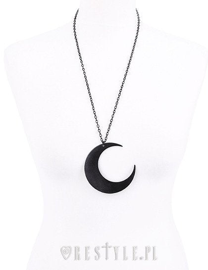 Large Black Moon Pendant