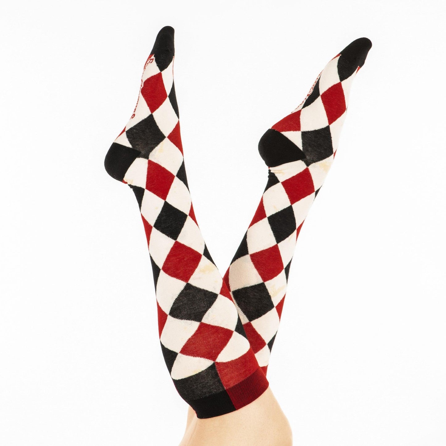 Haunting Harlequin Knee High Socks