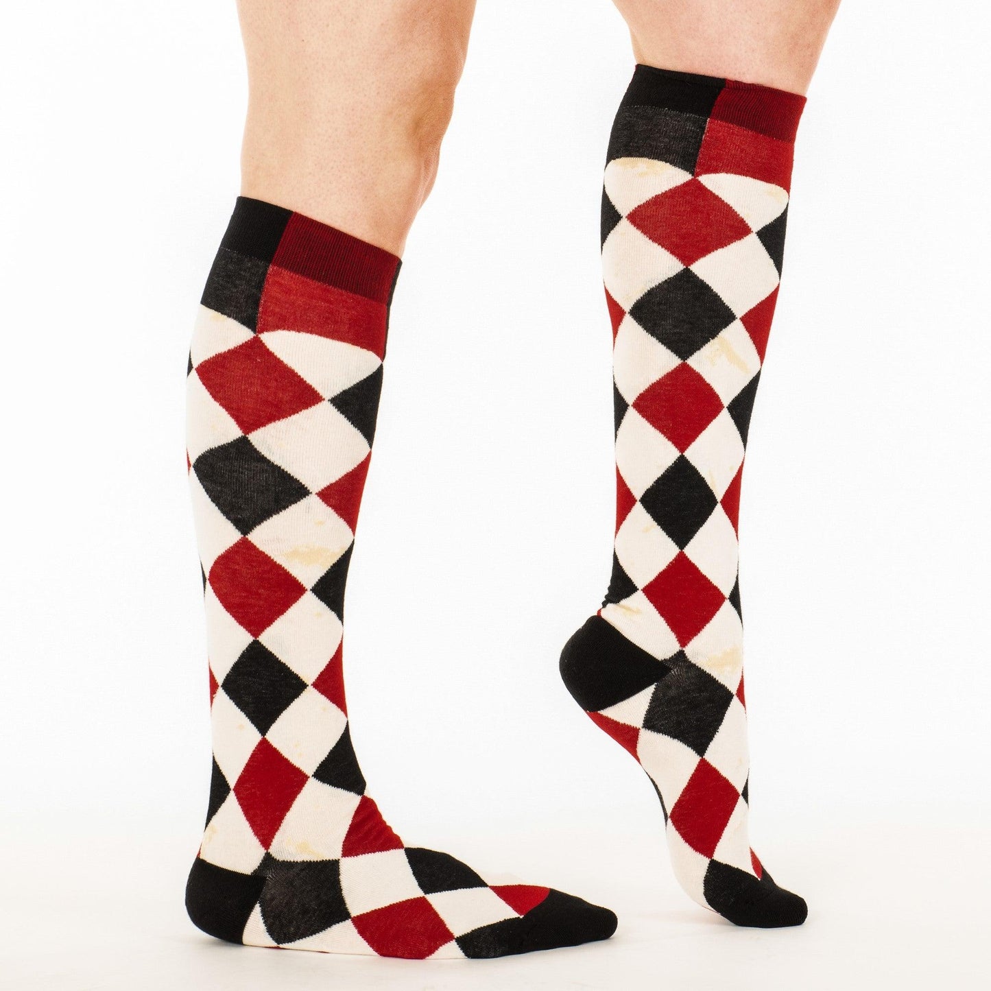 Haunting Harlequin Knee High Socks