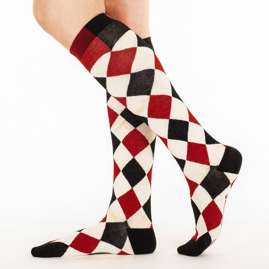 Haunting Harlequin Knee High Socks