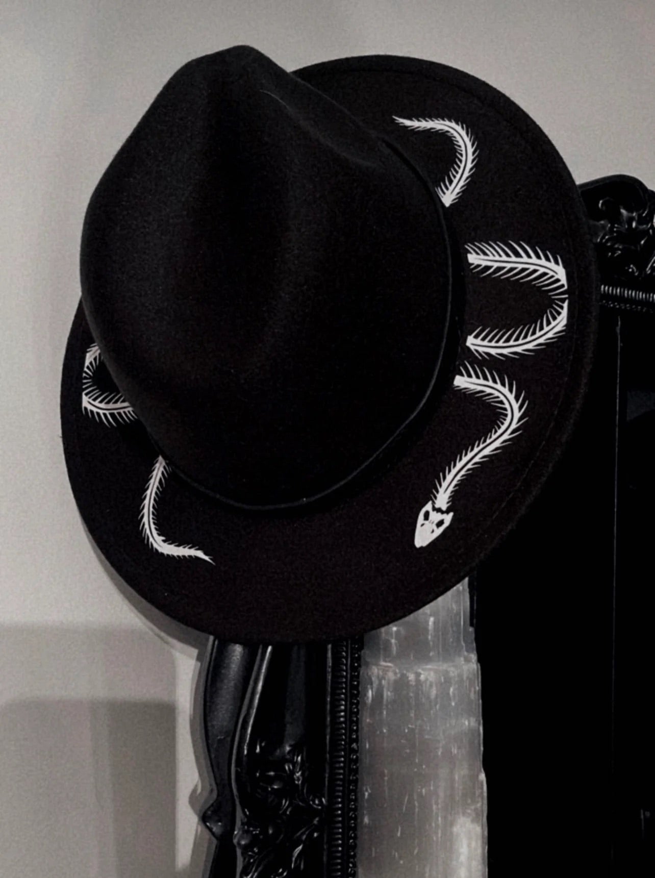 Snake Skeleton Felt Hat