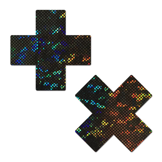 Shattered Disco Ball Black Cross Pastease