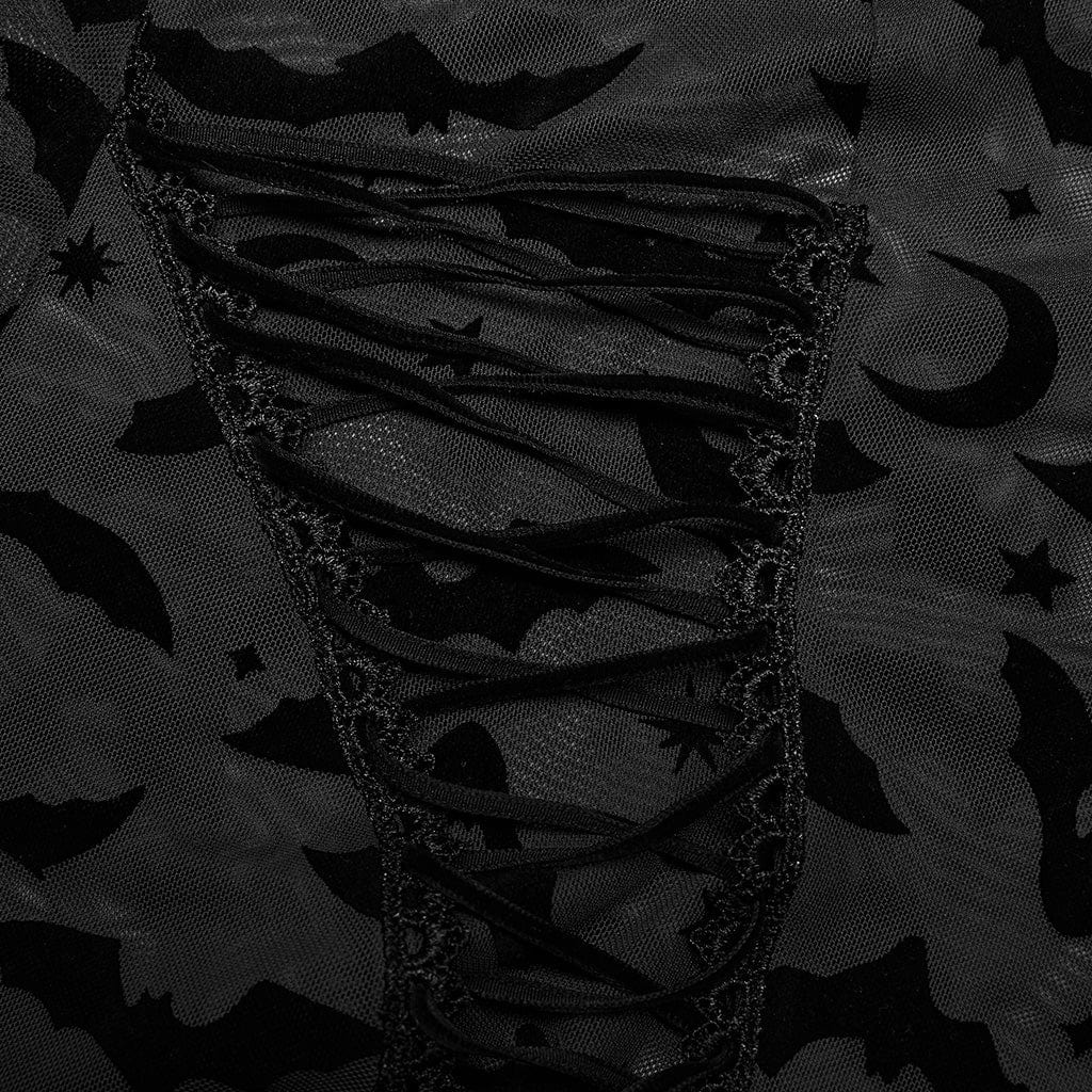 Irregular Bat Mesh Top