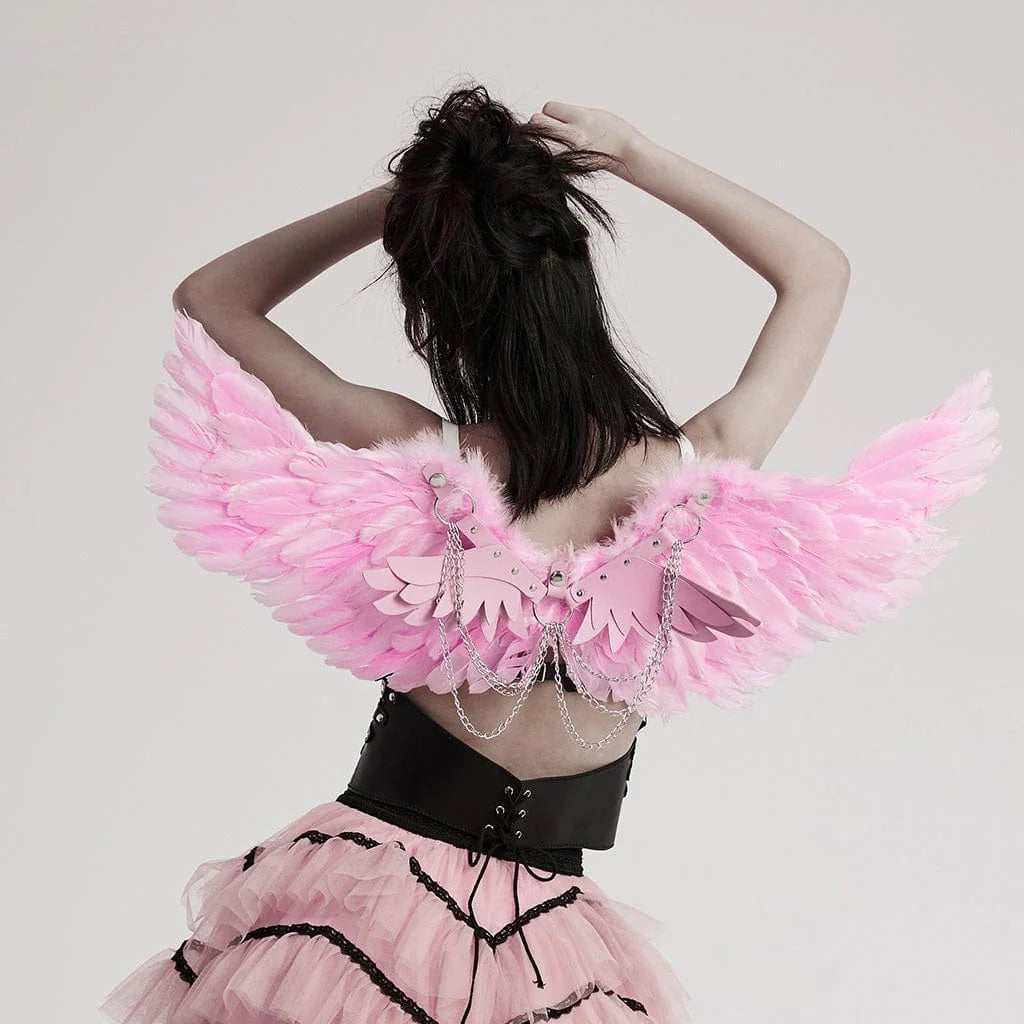 Pastel Pink Feather Harness