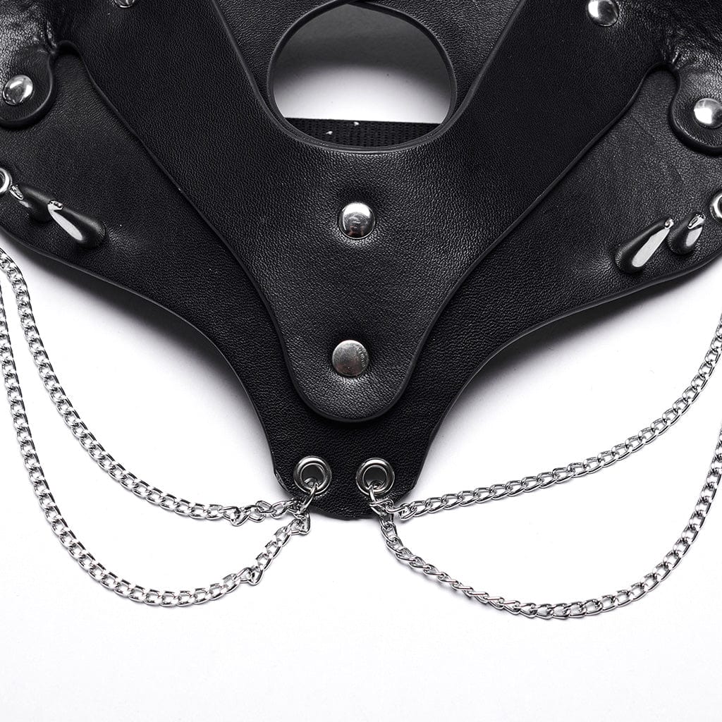Faux Leather Cat Mask