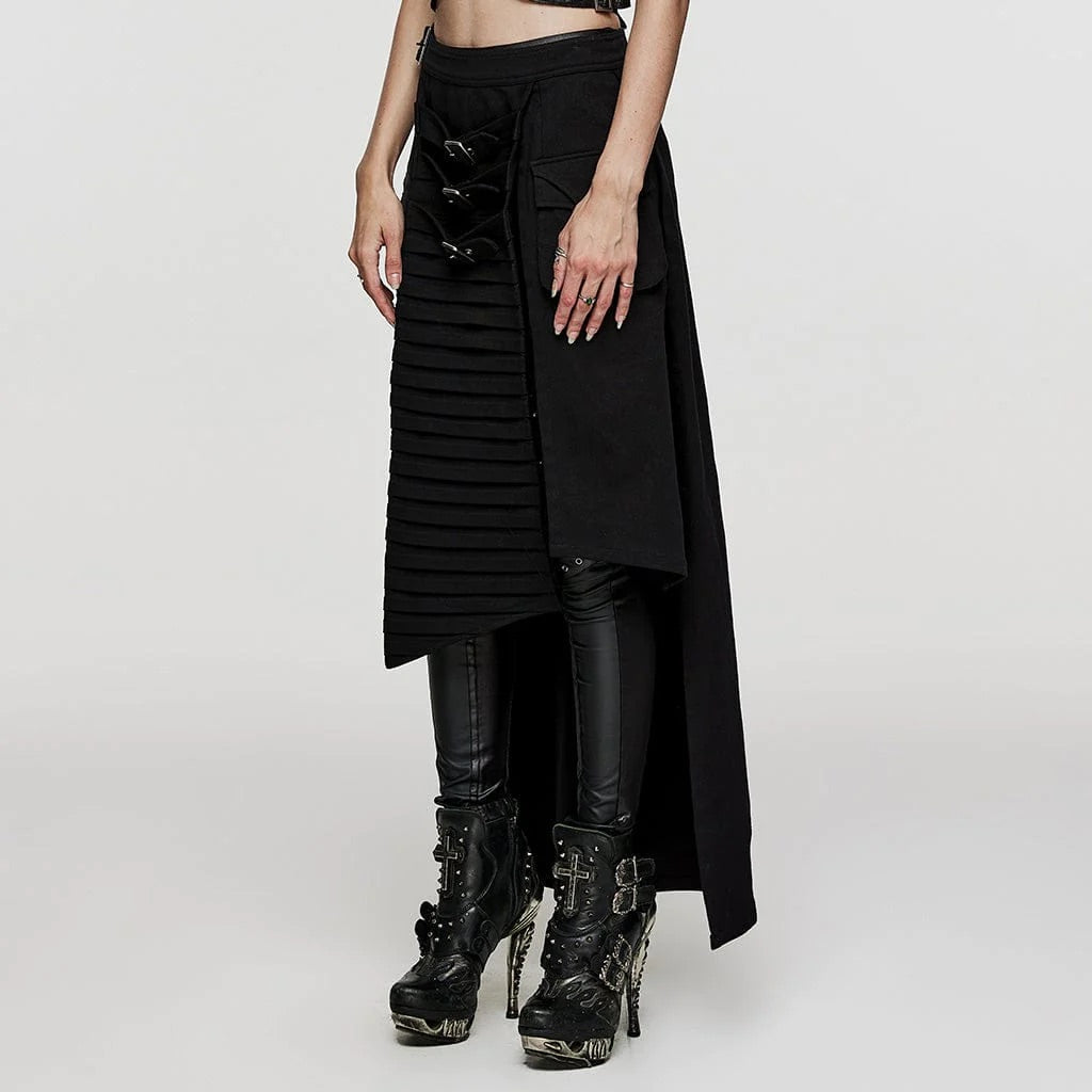 Punk Irregular Split Skirt