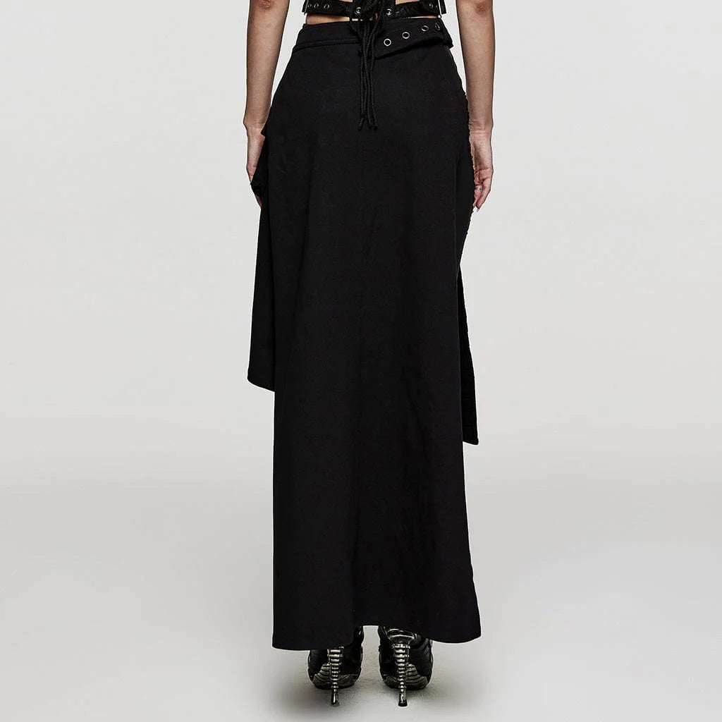 Punk Irregular Split Skirt