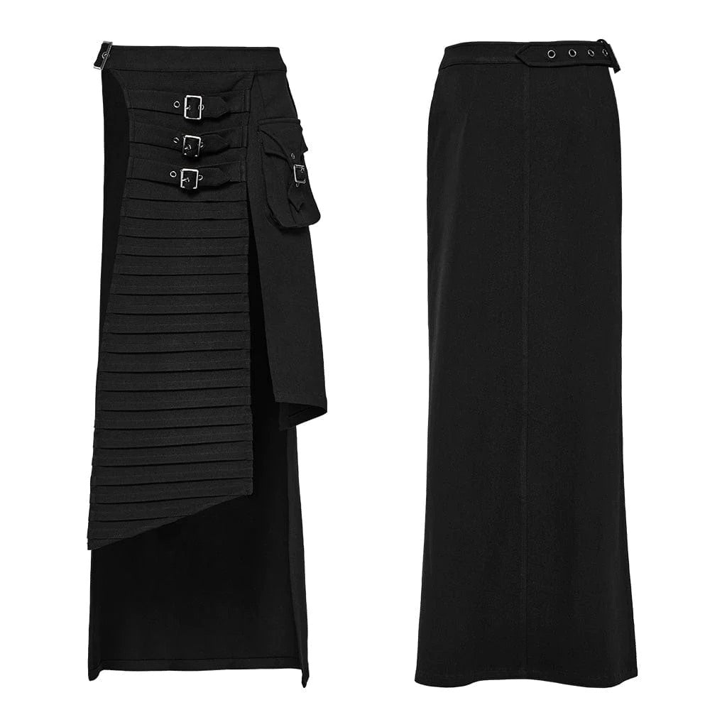 Punk Irregular Split Skirt