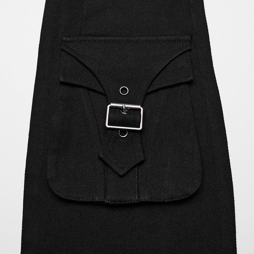 Punk Irregular Split Skirt