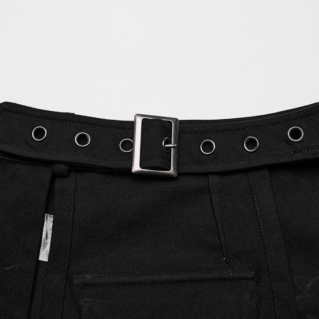 Punk Irregular Split Skirt