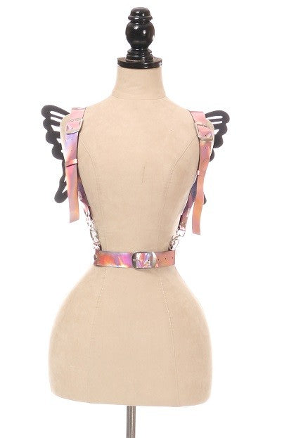 Pink Holo Butterfly Harness Available in Plus