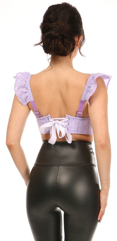 Pastel Purple Eyelet Bustier