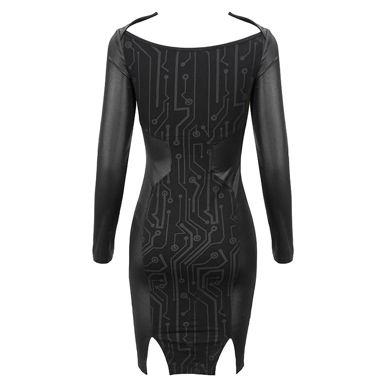 Cyberpunk Print Dress