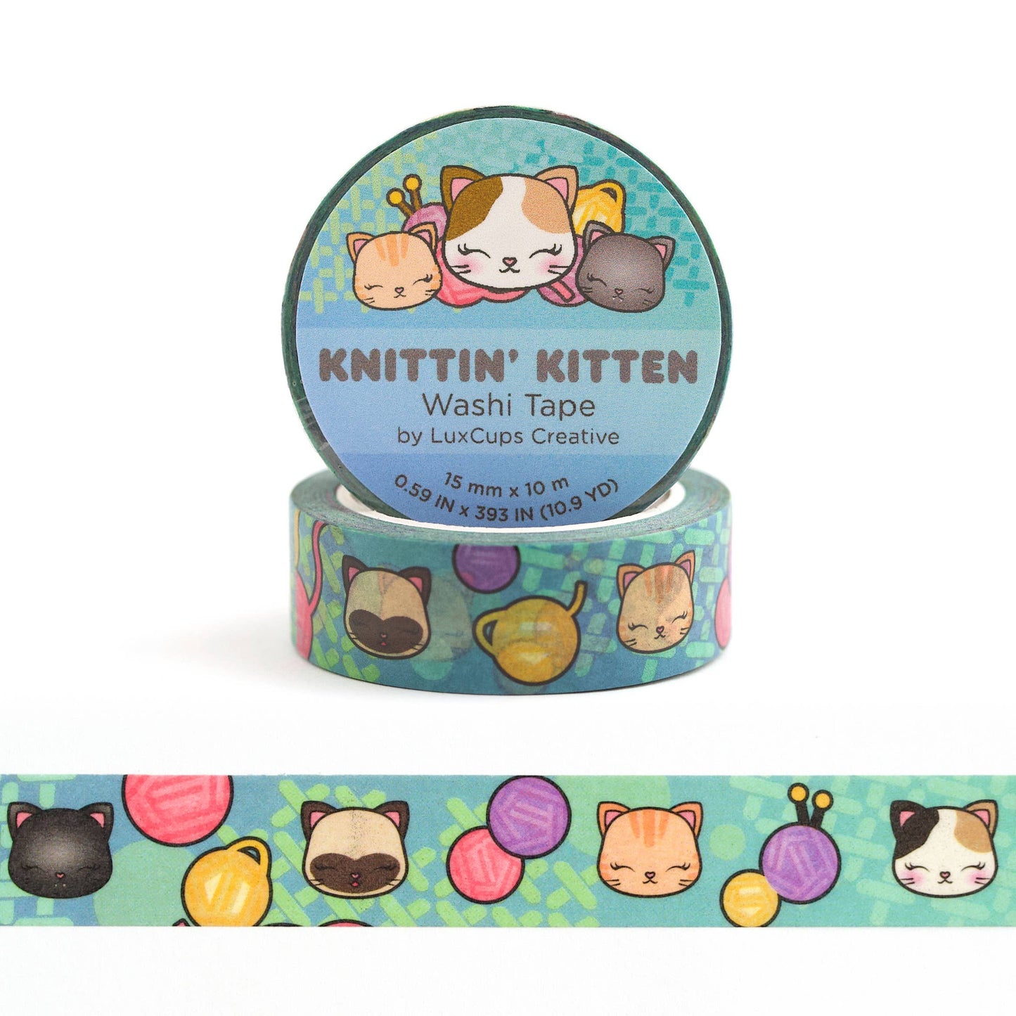 Knittin' Kitten Washi Tape