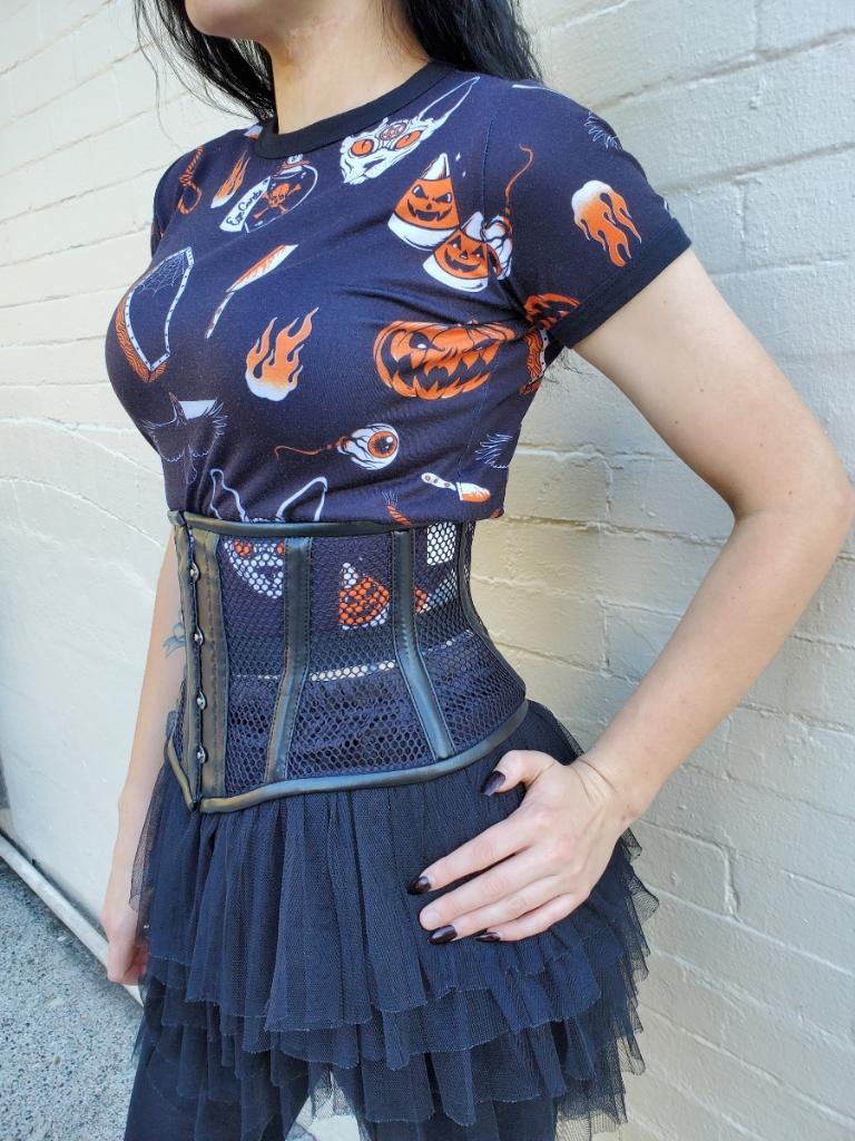 Daisy Corsets Fishnet Underbust Corset (Plus Sizing Available)