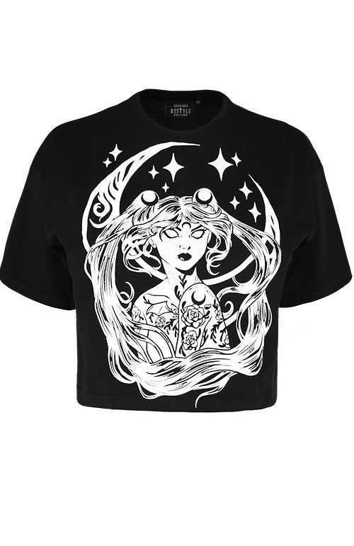 Restyle Dark Sailor Moon Cropped Tee (plus available)